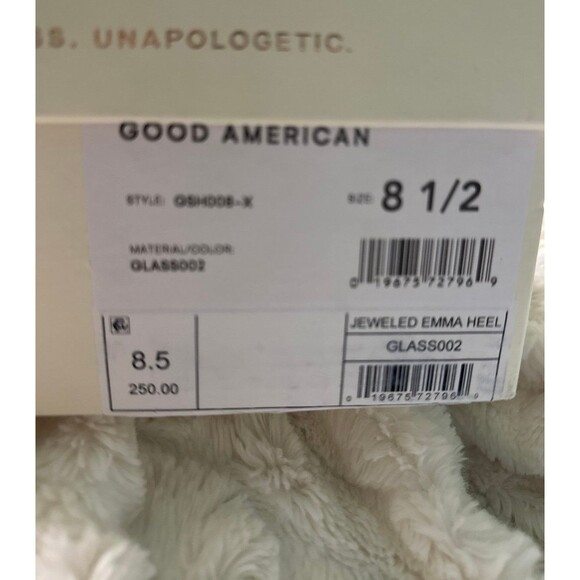 Good American Diamonds Forever Heel in Glass002. New in box 8.5 - Picture 2 of 9